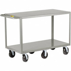 Little Giant - 3,600 Lb Capacity, 24" Wide x 48" Long x 36" High Cart - 2 Shelf, Steel, Phenolic Casters - A1 Tooling