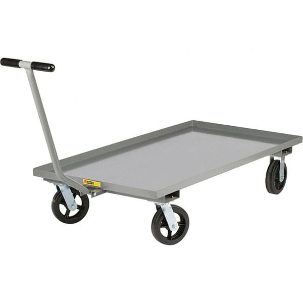 Little Giant - 2,000 Lb Capacity, 36" Wide x 72" Long x 9" High Cart - Steel, 2 Rigid/2 Swivel Casters - A1 Tooling