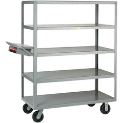 Little Giant - 3,600 Lb Capacity, 24" Wide x 36" Long x 63-1/2" High Order Picking Cart - 5 Shelf, Steel, Phenolic Casters - A1 Tooling