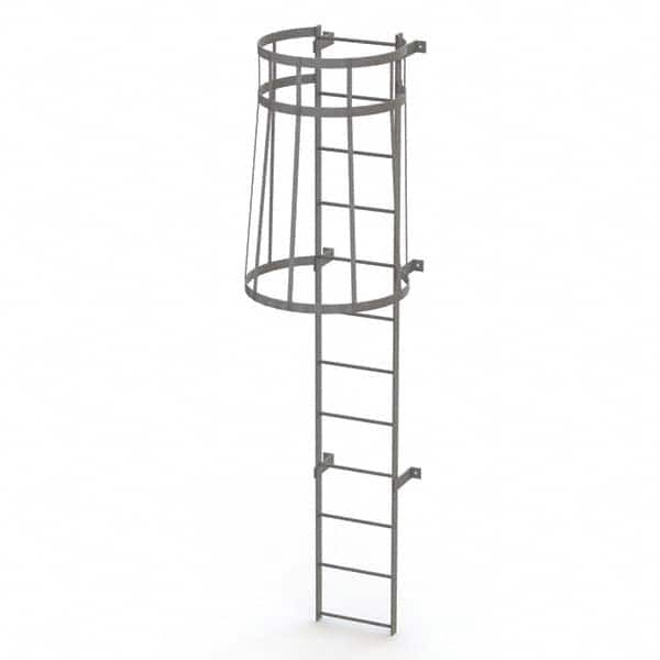 TRI-ARC - Rolling & Wall Mounted Ladders & Platforms Type: Fixed Ladder Style: Safety Cage - A1 Tooling