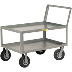 Little Giant - 1,200 Lb Capacity, 24" Wide x 48" Long x 38" High Instrument Cart - 2 Shelf, Steel, Pneumatic Casters - A1 Tooling