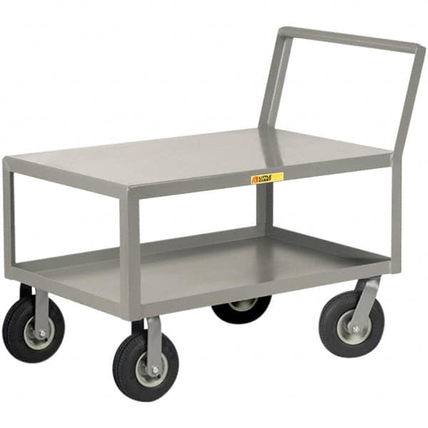 Little Giant - 1,200 Lb Capacity, 24" Wide x 36" Long x 38" High Instrument Cart - 2 Shelf, Steel, Pneumatic Casters - A1 Tooling