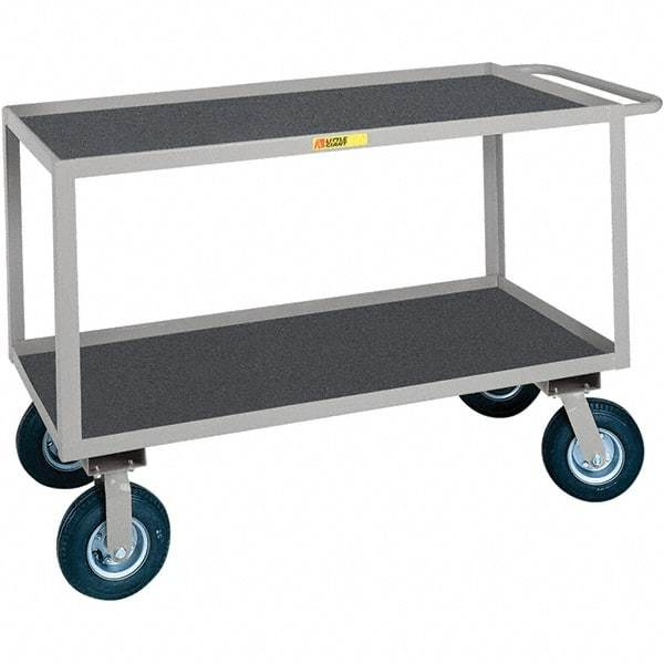 Little Giant - 1,200 Lb Capacity, 24" Wide x 48" Long x 38" High Cart - Steel, Pneumatic Casters - A1 Tooling