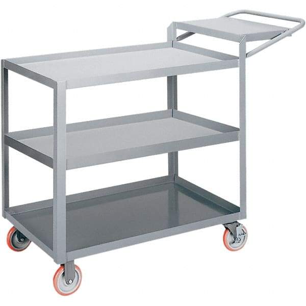 Little Giant - 1,200 Lb Capacity, 24" Wide x 48" Long x 35" High Order Picking Cart - 3 Shelf, Steel, 2 Rigid/2 Swivel Casters - A1 Tooling