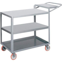 Little Giant - 1,200 Lb Capacity, 18" Wide x 32" Long x 35" High Order Picking Cart - 3 Shelf, Steel, 2 Rigid/2 Swivel Casters - A1 Tooling