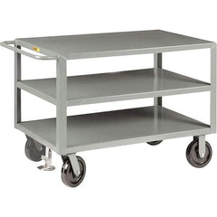 Little Giant - 5,000 Lb Capacity, 36" Wide x 72" Long x 36" High Cart - 3 Shelf, Steel, Phenolic Casters - A1 Tooling