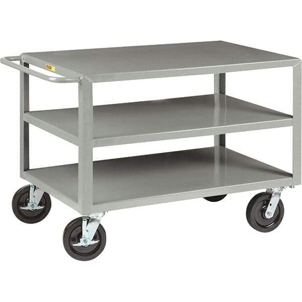 Little Giant - 5,000 Lb Capacity, 30" Wide x 60" Long x 36" High Cart - 3 Shelf, Steel, Phenolic Casters - A1 Tooling