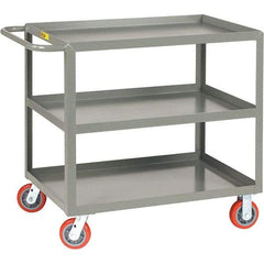 Little Giant - 2,000 Lb Capacity, 24" Wide x 48" Long x 36" High Service Cart - Steel, Polyurethane Casters - A1 Tooling