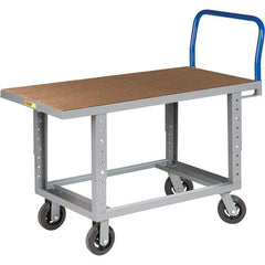 Little Giant - 2,000 Lb Capacity Steel Platform Truck - Steel Deck, 24" OAW, 48" Platform Length, Mold On Rubber Casters - A1 Tooling