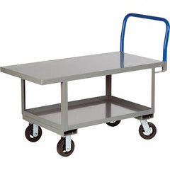 Little Giant - 2,000 Lb Capacity Steel Platform Truck - Steel Deck, 30" OAW, 60" Platform Length, Mold On Rubber Casters - A1 Tooling