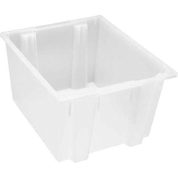 Quantum Storage - 75 Lb Load Capacity Clear Polypropylene Tote Container - Stacking, Nesting, 16" Long x 19-1/2" Wide x 23" High - A1 Tooling