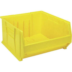 Quantum Storage - 225 Lb Load Capacity Yellow Polypropylene Tote Container - Stacking, 12" Long x 22-1/2" Wide x 23.9" High - A1 Tooling