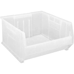 Quantum Storage - 225 Lb Load Capacity Clear Polypropylene Tote Container - Stacking, 12" Long x 22-1/2" Wide x 23.9" High - A1 Tooling