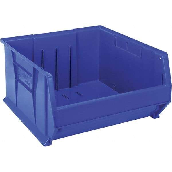 Quantum Storage - 225 Lb Load Capacity Blue Polypropylene Tote Container - Stacking, 12" Long x 22-1/2" Wide x 23.9" High - A1 Tooling