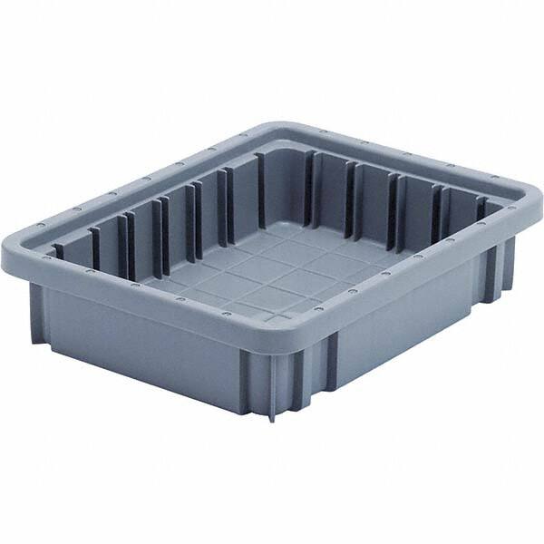 Quantum Storage - 20 Lb Load Capacity Gray Polypropylene Dividable Container - Stacking, 2-1/2" Long x 8.3" Wide x 10.9" High - A1 Tooling