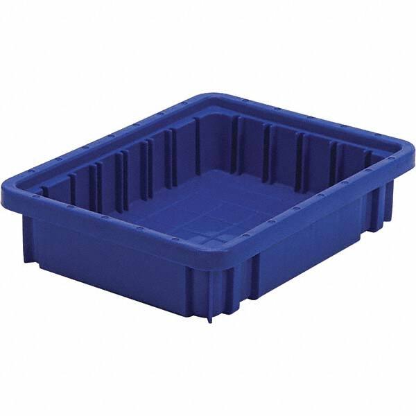 Quantum Storage - 20 Lb Load Capacity Blue Polypropylene Dividable Container - Stacking, 2-1/2" Long x 8.3" Wide x 10.9" High - A1 Tooling