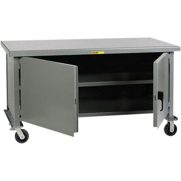 Little Giant - 1 Shelf Mobile Storage Cabinet - Steel, 60" Wide x 30" Deep x 37-1/2" High - A1 Tooling