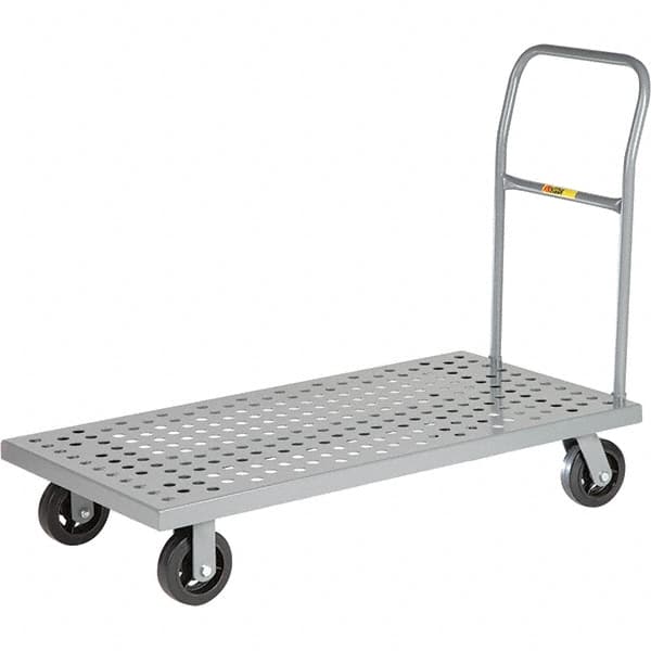 Little Giant - 1,600 Lb Capacity Steel Platform Truck - Steel Deck, 24" OAW, 48" Platform Length, Mold On Rubber Casters - A1 Tooling