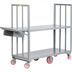 Little Giant - 2,000 Lb Capacity, 24" Wide x 48" Long x 58" High Order Picking Cart - Steel, Polyurethane Casters - A1 Tooling