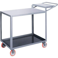 Little Giant - 1,200 Lb Capacity, 24" Wide x 48" Long x 40" High Order Picking Cart - 2 Shelf, Steel, Polyurethane Casters - A1 Tooling