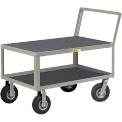 Little Giant - 1,200 Lb Capacity, 30" Wide x 48" Long x 38" High Instrument Cart - 2 Shelf, Steel, Pneumatic Casters - A1 Tooling