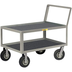 Little Giant - 1,200 Lb Capacity, 24" Wide x 36" Long x 39" High Instrument Cart - 2 Shelf, Steel, Pneumatic Casters - A1 Tooling