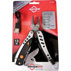 Mayhew - 13 Piece, Multi-Tool Set with 13 Functions - 6" OAL, 4" Closed Length - A1 Tooling