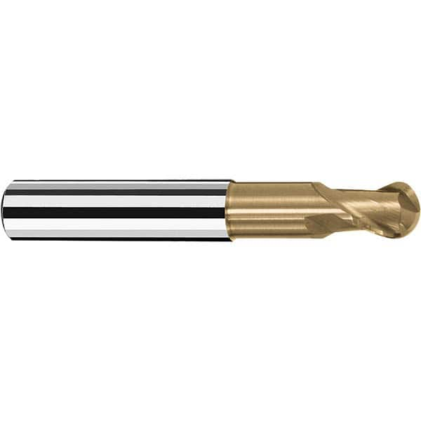 Fraisa - 0.0313" Diam, 0.0313" LOC, 2 Flute Solid Carbide Ball End Mill - A1 Tooling