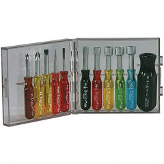 Xcelite - Screwdriver Sets Screwdriver Types Included: Nut Drivers; Phillips; Slotted Number of Pieces: 11 - A1 Tooling