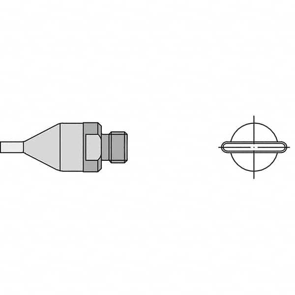 Weller - Soldering Iron Tips; Type: Flat Nozzle ; For Use With: HAP1; HAP200; WXHAP200 - Exact Industrial Supply