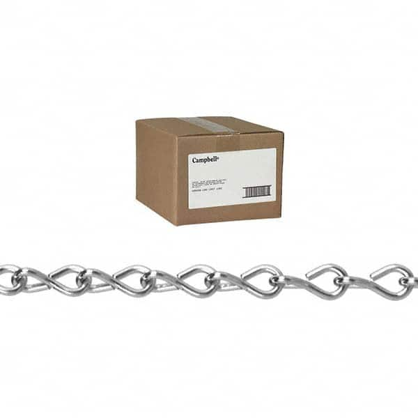 Campbell - Weldless Chain; Type: Single Jack Chain ; Load Capacity (Lb.): 43 ; Trade Size: #10 ; Chain Diameter (Decimal Inch): 0.1350 ; Finish/Coating: Zinc Plated ; PSC Code: 4010 - Exact Industrial Supply