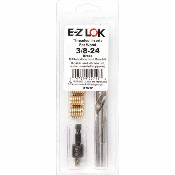 E-Z LOK - Thread Repair Kits Insert Thread Size (Inch): 3/8-24 Includes Drill: Yes - A1 Tooling