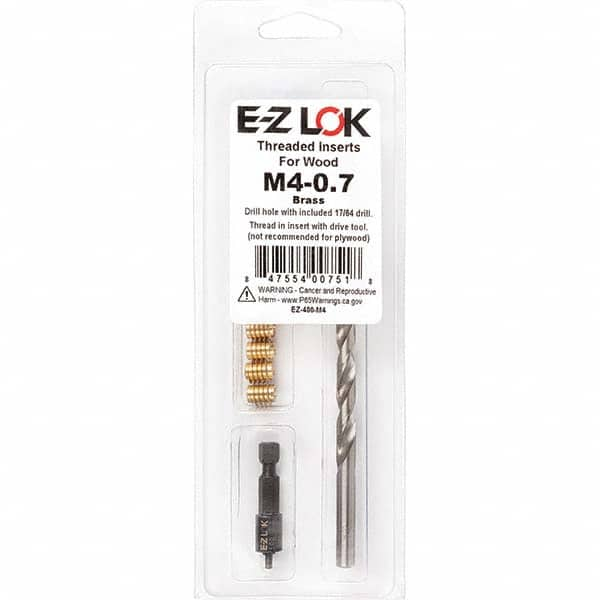 E-Z LOK - Thread Repair Kits Insert Thread Size (mm): M4x0.70 Includes Drill: Yes - A1 Tooling