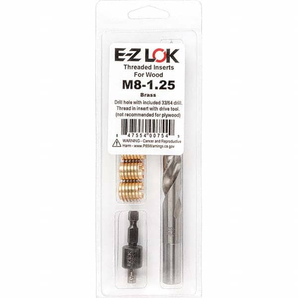 E-Z LOK - Thread Repair Kits Insert Thread Size (mm): M8x1.25 Includes Drill: Yes - A1 Tooling