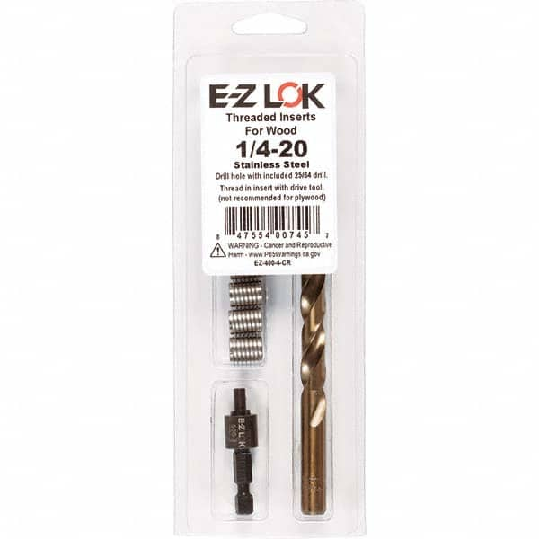 E-Z LOK - Thread Repair Kits Insert Thread Size (Inch): 1/4-20 Includes Drill: Yes - A1 Tooling