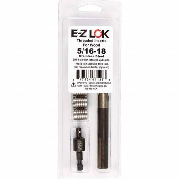 E-Z LOK - Thread Repair Kits Insert Thread Size (Inch): 5/16-18 Includes Drill: Yes - A1 Tooling