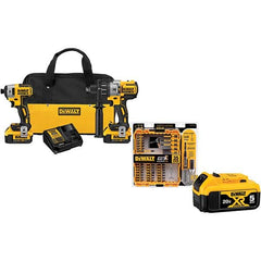 DeWALT - Cordless Tool Combination Kits Voltage: 20 Tools: 1/2" Brushless Hammerdrill, 1/4" Brushless Compact Impact Driver - A1 Tooling