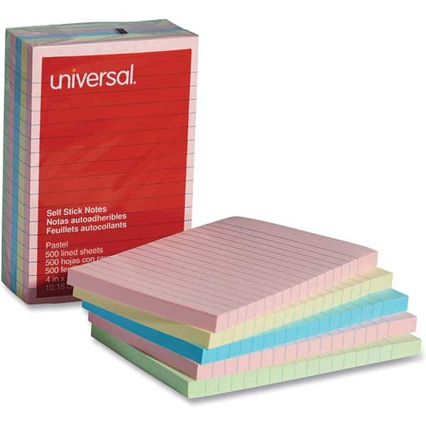 UNIVERSAL - Note Pads, Writing Pads & Notebooks Writing Pads & Notebook Type: Self-Stick Notes Size: 4 x 6 - A1 Tooling