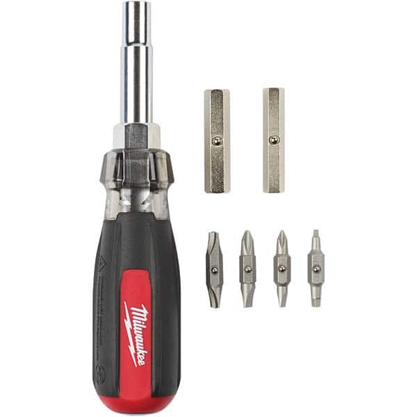 Milwaukee Tool - Bit Screwdrivers Type: Multi-Bit Screwdriver Tip Type: Phillips ; Square; Slotted - A1 Tooling