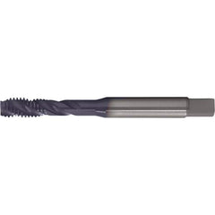 Spiral Flute Tap: 3/8-16, UNC, 3 Flute, Modified Bottoming, 2B Class of Fit, HSS-E, TiAlN Finish 1.732″ Thread Length, 3.937″ OAL, Right Hand Flute, Right Hand Thread, Series PRO-892SF