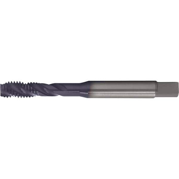 Spiral Flute Tap: #12-28, UNF, 3 Flute, Modified Bottoming, 2B Class of Fit, HSS-E, TiAlN Finish 1.063″ Thread Length, 3.1496″ OAL, Right Hand Flute, Right Hand Thread, Series PRO-892SF