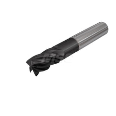 Corner Radius End Mill: 3/8″ Dia, 1-1/2″ LOC, 1/8″ Radius, 4 Flutes, Solid Carbide 4″ OAL, 3/8″ Shank Dia, 38 ° Helix, TiAlCN Coated, Corner Radius End, Centercutting, Series Flash Solid