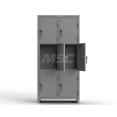 Locker: 36″ Wide, 18″ Deep, 75″ High Dusty Gray, 14-Gauge Steel