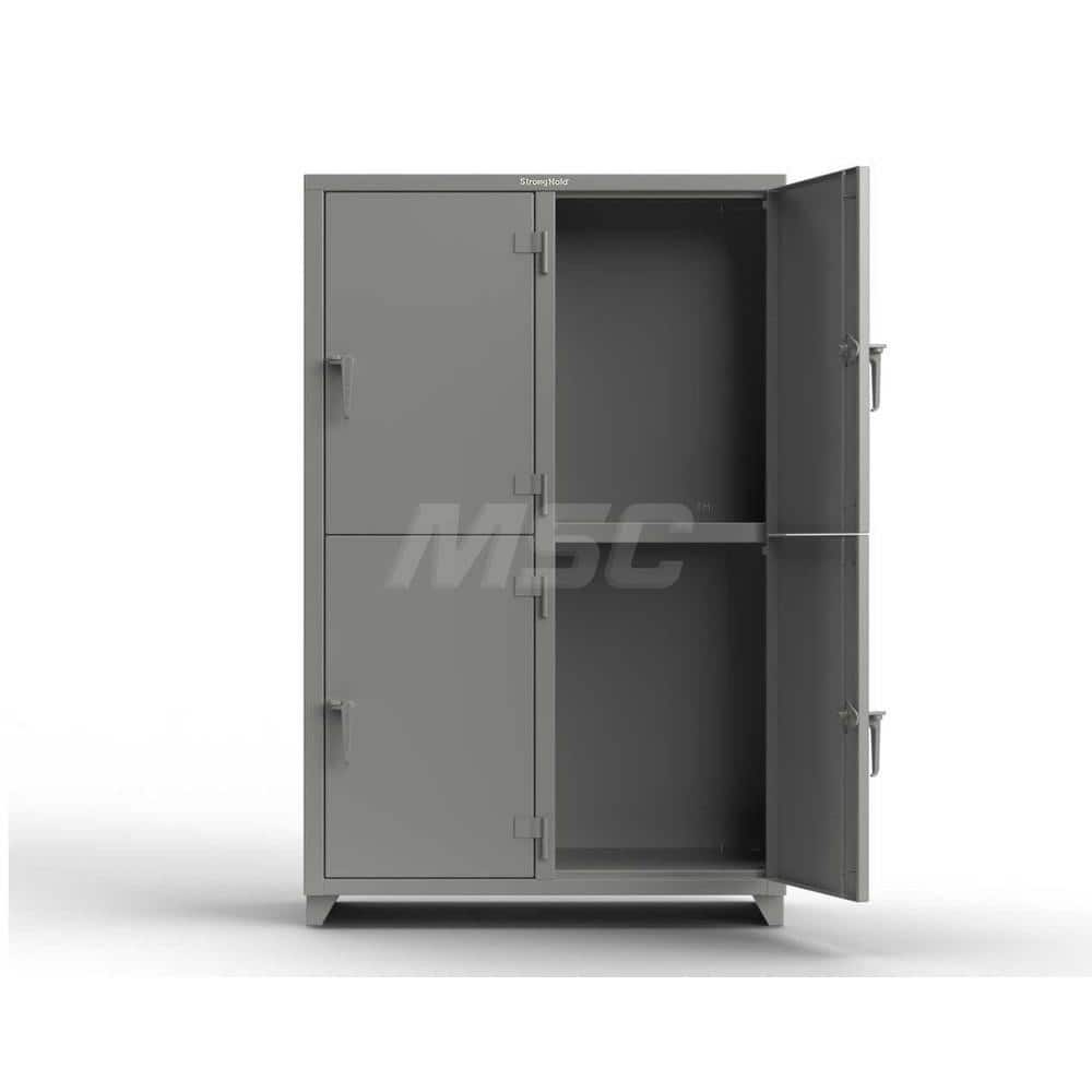 Locker: 48″ Wide, 24″ Deep, 75″ High Dusty Gray, 14-Gauge Steel