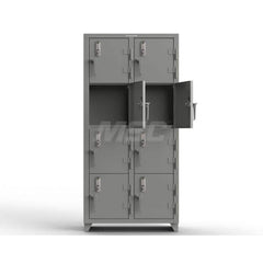 Locker: 36″ Wide, 18″ Deep, 75″ High Dusty Gray, 14-Gauge Steel