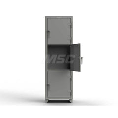 Locker: 24″ Wide, 24″ Deep, 75″ High Dusty Gray, 14-Gauge Steel