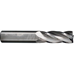 Square End Mill: 3/4'' Dia, 2'' LOC, 3/4'' Shank Dia, 5'' OAL, 4 Flutes, Solid Carbide Single End, Uncoated, Slow Spiral Flute, 30 ° Helix, Centercutting, RH Cut, RH Flute