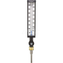 Glass Thermometers; Type: Column Thermometer; Immersion Length (mm): 6.0000; Stem Length (Inch): 6; Minimum Temperature (C): 10.00; Minimum Temperature (F): 50.000; Maximum Temperature (C): 204; Maximum Temperature (F): 400.000; Stem Length: 6; Immersion