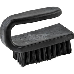 Scrub & Scouring Brushes; Type: Curved Handle Brush; Bristle Material: Nylon; Bristle Length (Decimal Inch): 0.9400; Brush Width: 2.50; Overall Length (Inch): 3; Block/Handle Material: Polypropylene; Color: Black; Flagged: No; Application: Discharge Stati