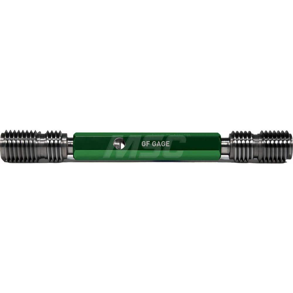 Thread Setting Go/No Go Gages; Type: Hilo Thread Setting Plug Gage; Go/No Go: Go/No Go; Thread Size: 1-3/8-12; Classification: 2A; Calibrated: No; Traceability Certification Included: Certificate of Compliance; Thread Type: UNEF; Handle Size: 5; Material: